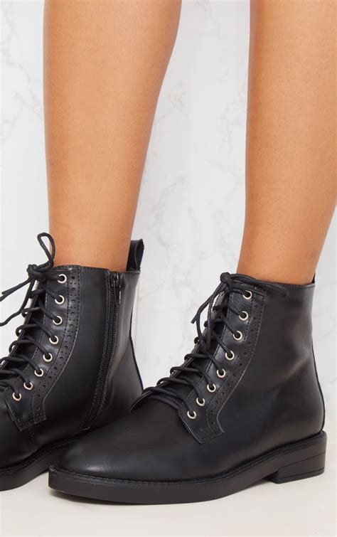 gucci black lace-up ankle boots